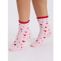 Ditsy heart cosy midi socks Mix OS