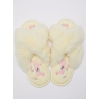 Floral embroidered slider slippers 3 4