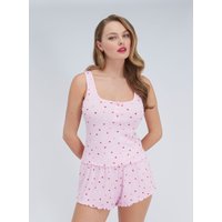 Heart ribbed short pyjama set Mix 06