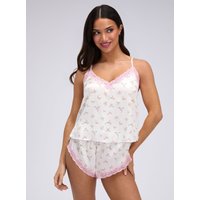 Daisy floral satin short cami set Mix 06