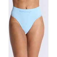 Ribbed seamless lace trim briefs L