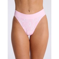 Ribbed seamless heart thong Mix M