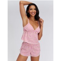 Striped lemon cotton short cami set Mix 06