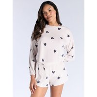 Heart velour short pyjama set 06