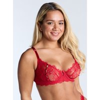Aisha sheer peephole balconette bra