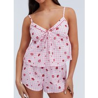 Strawberry cotton cami set Mix 06