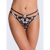 Eladie embroidered thong & White 06