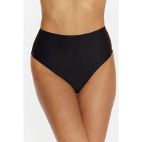 Seamless microfibre high waist thong 08