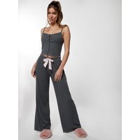 Button ribbed cami pyjama set 10