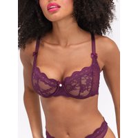 Veronique sheer lace balconette bra