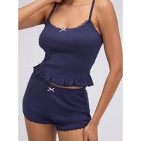 Frill pointelle short pyjama set 06