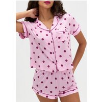 Polka dot modal short pyjama set Mix 06