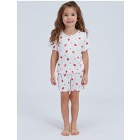 strawberry ribbed short pyjama set Mix 10 11