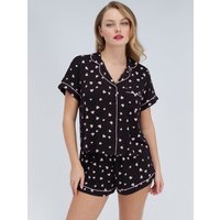 Heart modal short pyjama set Mix 06