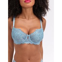 Antoinette embroidered balconette bra Steel