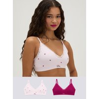 2 pack lace plunge seamless bralettes Mix