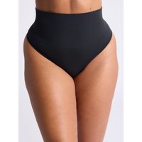 Smoothing soft stretch high waisted thong 00 Dark S