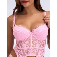 Carmine lace basque Bubblegum