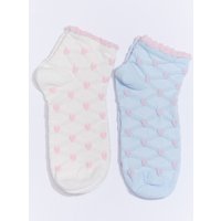 2 pack heart midi socks Mix OS