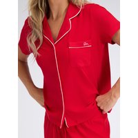Ribbed modal short sleeved pyjama top Mix 06
