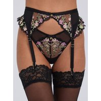 Zinnia embroidered suspender belt Mix 06