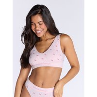 Ribbed seamless ditsy floral bralette Mix L