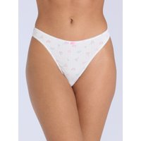 Rosie floral & bow pointelle thong Mix 12