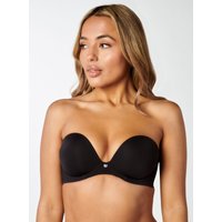 Strapless plunge push up bra