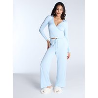 Ribbed wrap pyjama set 12
