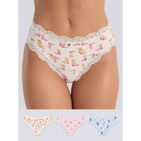 3 pack Tatiana print brazilian knickers Mix 06