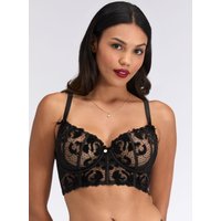 Rosetta embroidered longline bra