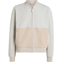 Calvin Klein Bonded Fleece Bomber Jacket - Beige - M