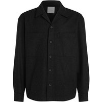 Calvin Klein Relaxed Wool Blend Overshirt - Black - M