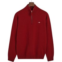 Gant Superfine Lambswool Half Zip Sweater - Red - M
