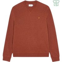 Farah Tim Organic Crew Sweatshirt - Brown - M