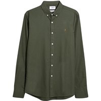 Farah Brewer Slim Fit Organic Cotton Oxford Shirt - Green - L