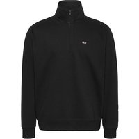 Tommy Jeans Regular Flag 1/4 Zip Fleece - Black - L