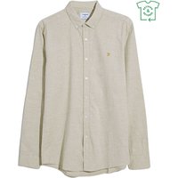 Farah Steen Slim Fit Brushed Organic Cotton Shirt - Beige - L