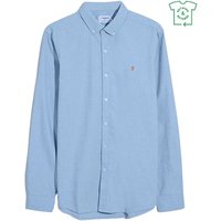 Farah Steen Slim Fit Brushed Organic Cotton Shirt - Blue - L