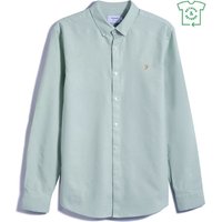 Farah Brewer Slim Fit Organic Cotton Oxford Shirt - Grove Green - XL