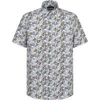 Bugatti Casual Leaf Print Short Sleeve Shirt - Beige - M