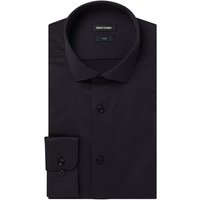 Remus Uomo Kirk Slim Fit Formal Shirt - Black - 16