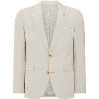 Remus Uomo Linen-Blend Suit Jacket - Stone - 38R