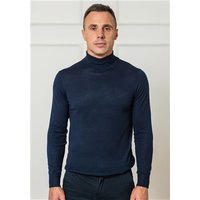 Xv Kings Mcbryde Polo Neck Sweater - Navy - L