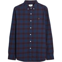 Farah Brewer Organic Check Shirt - Wine - L