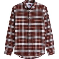Tommy Jeans Regular Fit Check Flannel Shirt - Brown - S