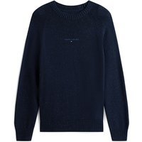 Tommy Jeans Linear Logo Raglan Sleeve Slim Jumper - Navy - L