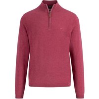 Fynch Hatton Air Cotton 1/4 Zip Knited Sweater - Wine - L