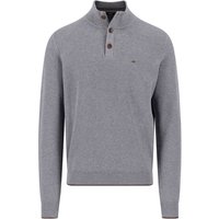 Fynch Hatton Troyer Button Cotton Sweater - Grey - 2XL