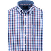 Fynch Hatton Combi Check Button Down Shirt - Wine - M